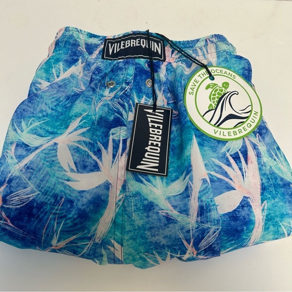 Vilebrequin NWT Paradise Printed Recycled-Shell Multicolored Swim Trunk Size XXL